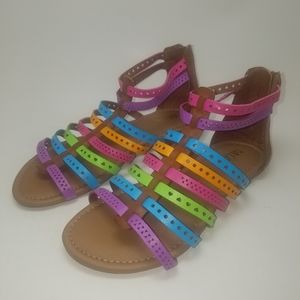 MIA Girl Colorful open toe sanadals Girls size 3